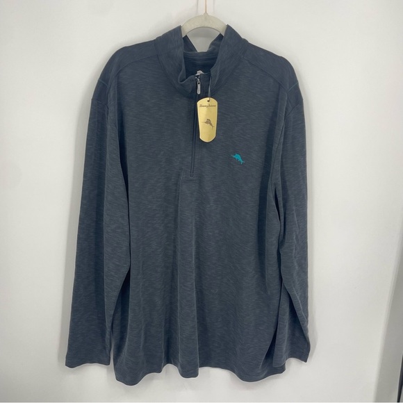 Tommy Bahama Other - Tommy Bahama Via Del Mar Half-Zip Sweatshirt Size XXXL in Coal $115